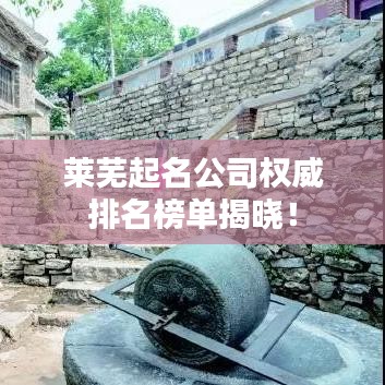 萊蕪起名公司權(quán)威排名榜單揭曉！