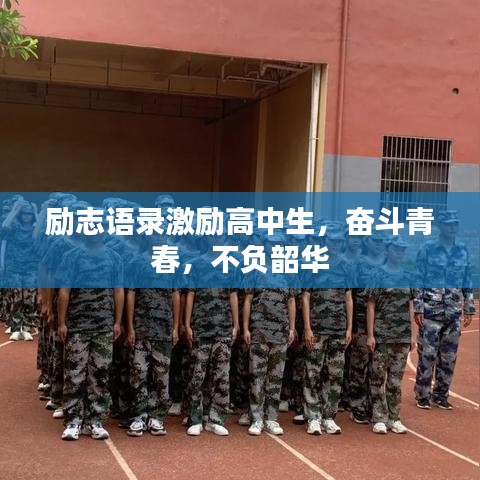 勵志語錄激勵高中生，奮斗青春，不負韶華