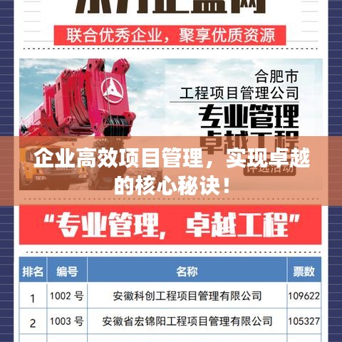 企業(yè)高效項(xiàng)目管理，實(shí)現(xiàn)卓越的核心秘訣！