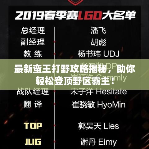 最新蠻王打野攻略揭秘，助你輕松登頂野區(qū)霸主！