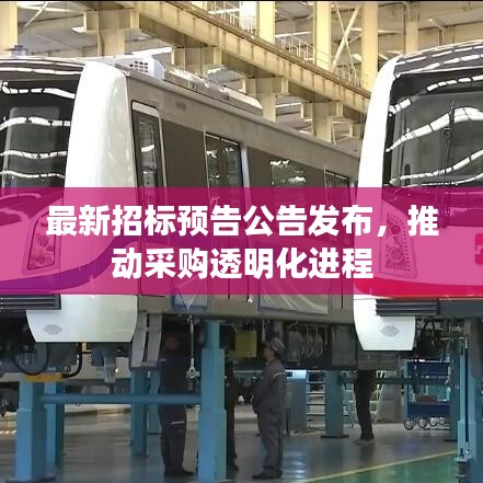 最新招標(biāo)預(yù)告公告發(fā)布，推動采購?fù)该骰M(jìn)程